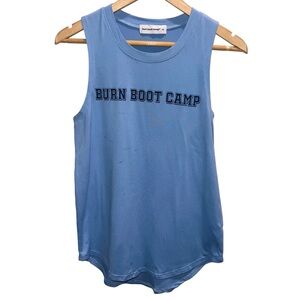 Burn Boot Camp Women’s Blue Athletic Tank Top XS Sleeveless Gym Workout Shirt